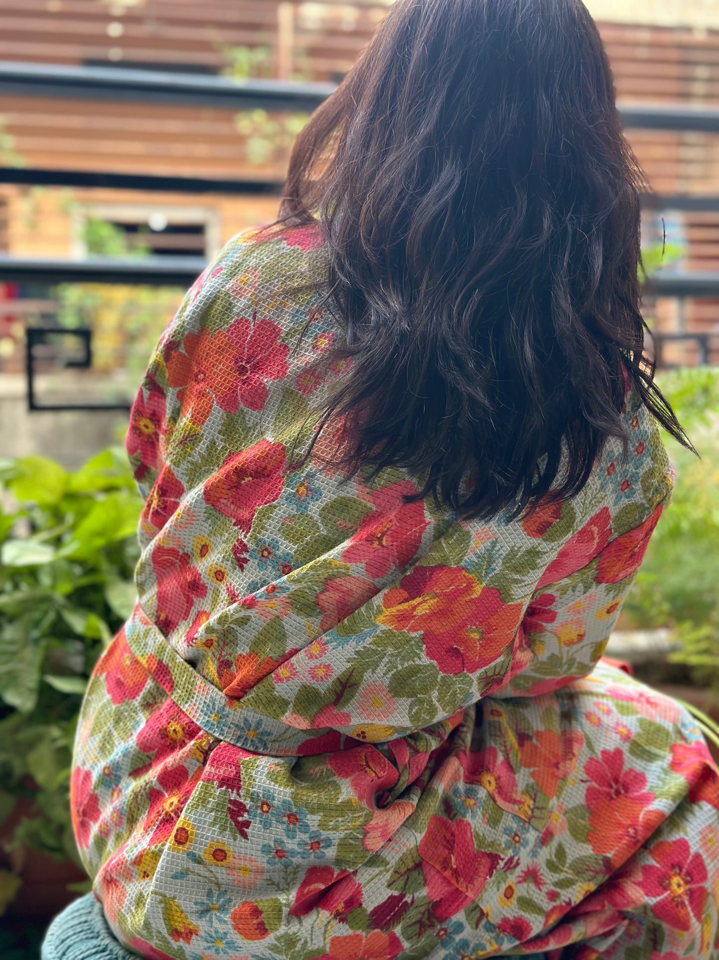 FLORAL BATHROBE