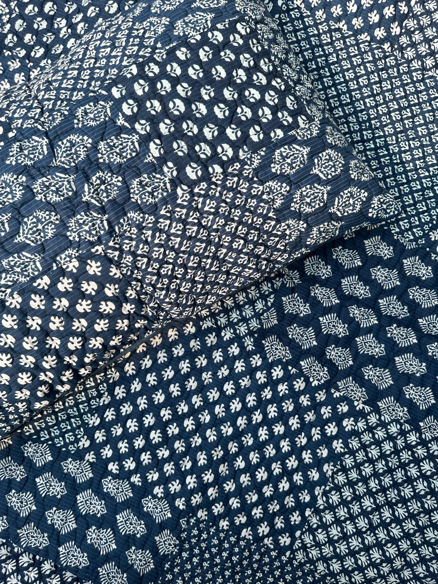 INDIGO QUILTED BEDCOVER
