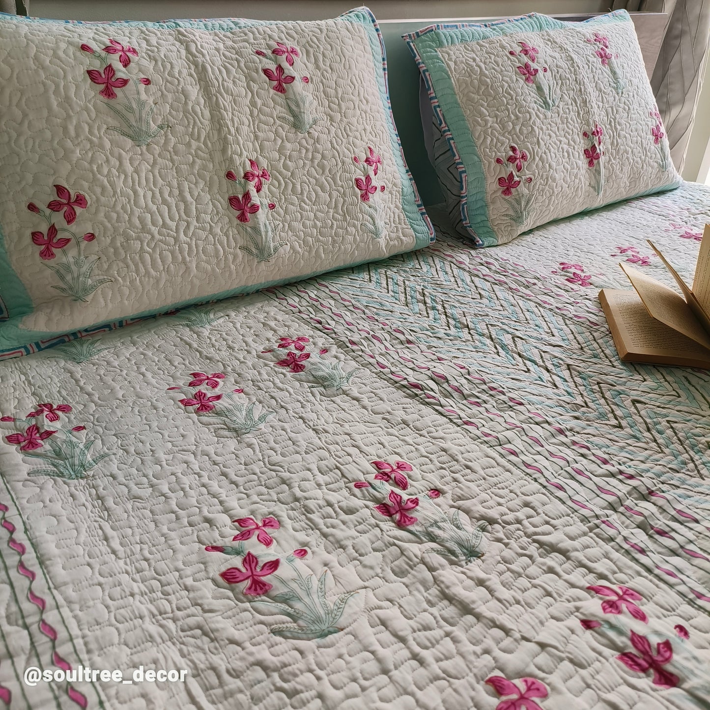 EMERALD QUILTED BEDCOVER
