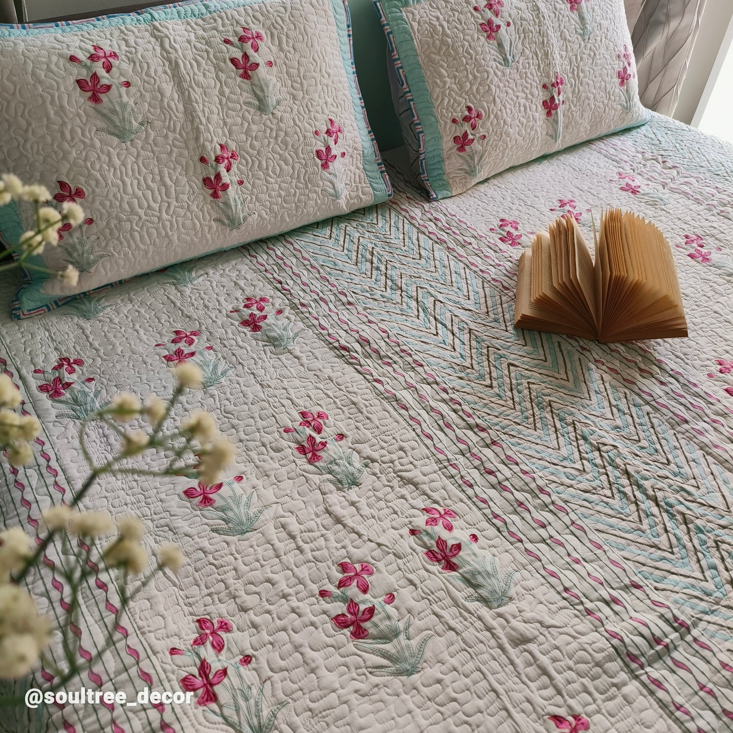 EMERALD QUILTED BEDCOVER