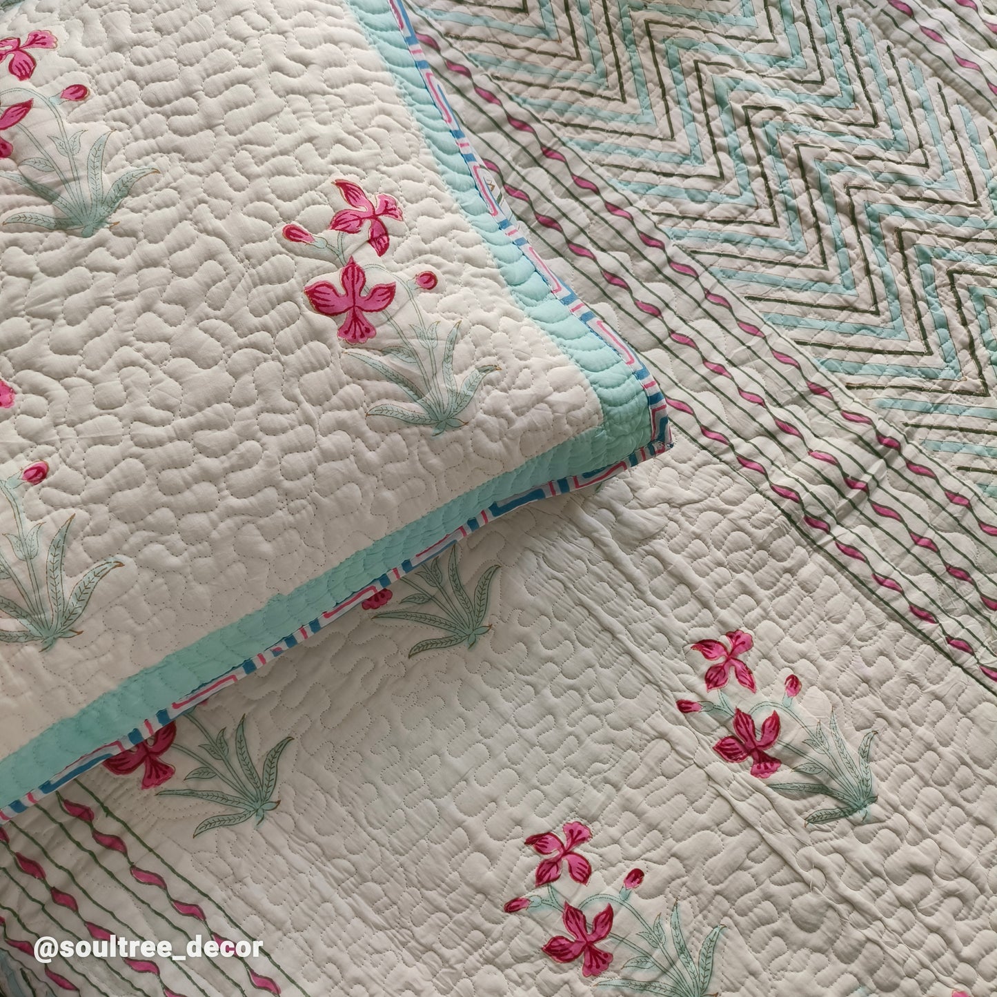 EMERALD QUILTED BEDCOVER