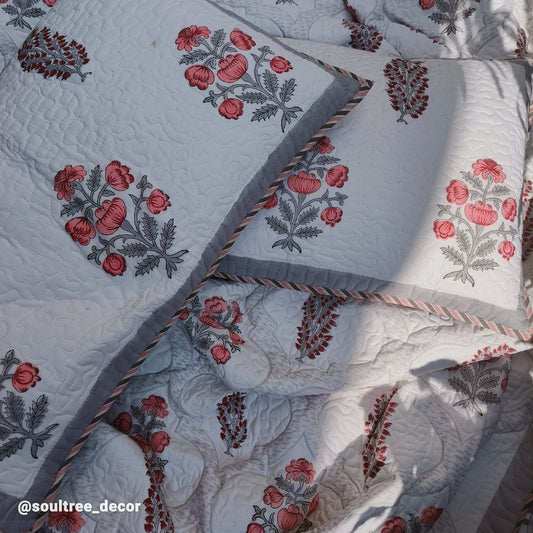 ROSE' QUILTED BEDCOVER